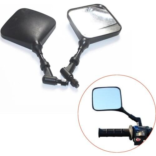 Pair 10mm Aluminum Motorcycle Rear View Side Mirrors Fit For Suzuki 400 DR 200 250 DR350 DRZ