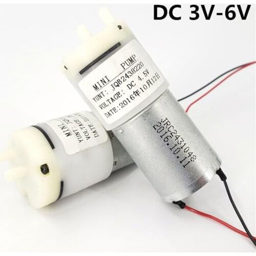 DC 2V-6V 3V 4.5V Micro Mini 370 Air Pump Small Oxygen Pump Electric Motor Pump for Fish Tank Aquarium Aeration