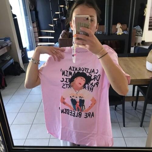 Miley Cyrus Plastic Hearts Lyrics T-Shirt Unisex Cartoon graphics T-Shirt 100% Cotton Tops Female/Man