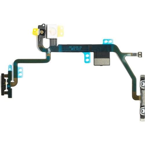 Power and Volume Flex Cable with Mounting Brackets for iPhone 8