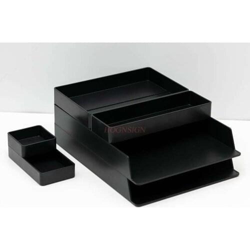 Desktop office file storage box file cabinet simple bookshelf book stand multilayer file box file shelf folder office supplies