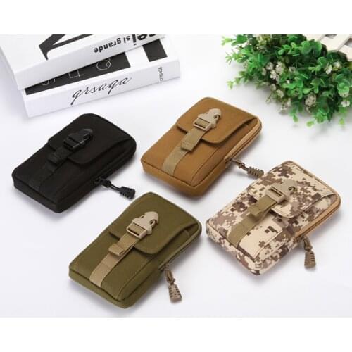 Nylon Tactical Bag Outdoor Molle Military Waist Purse Hunting Bag Fanny Pack Mobile Phone Pouch Belt Waist Bag EDC Gear Bag