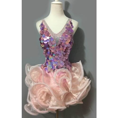 New latin dance costumes senior sexy stones sequins latin dance dress for women latin dance competition dresses S-4XL A31