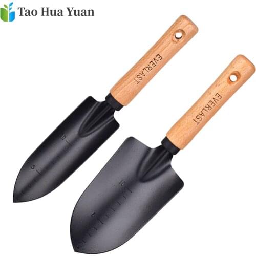 New Arrival Carbon Steel Garden Shovel Flower Planting Shovel Garden Wooden Handle Gardening Hand Tools Tao Hua Yuan Tools