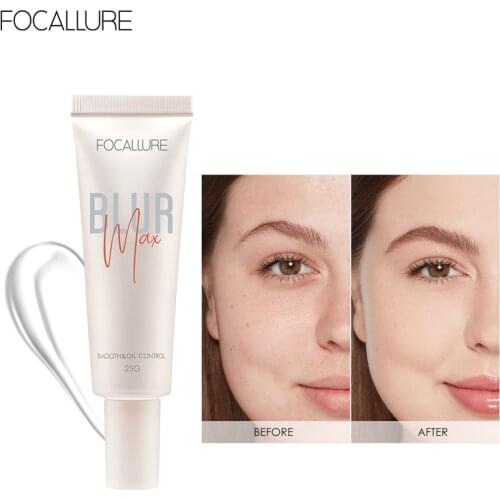 FOCALLURE Pore-Blurring Makeup Primer Refreshing Cream Texture For Skin MoistureTone-upPrimerSmooth Skin Base For Women