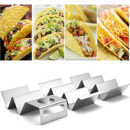 Taco Holder Stands Stainless Steel with Easy-Access Handle, Oven, Grill, and Dis H58C