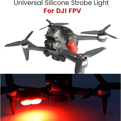 Durable Waterproof Chargeable Three-color Flashing Light Traversing Machine Silicone Shell for DJI FPV Combo Drone Accessories