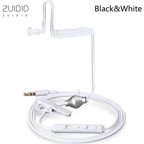 Spring Air Tube Vacuum Single Ear Headset In-Ear 3.5MM Interface Style Cool Monitor Earpiece