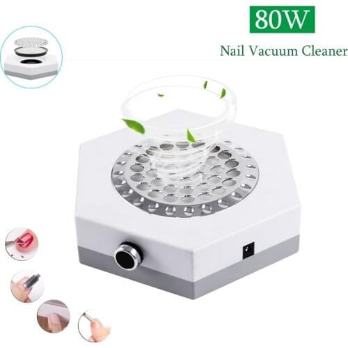80W Big Power Nail Dust Vacuum Cleaner Low Noisy Can Adjust Strong Suction Tools With Filter For Extractor Fan For Manicure
