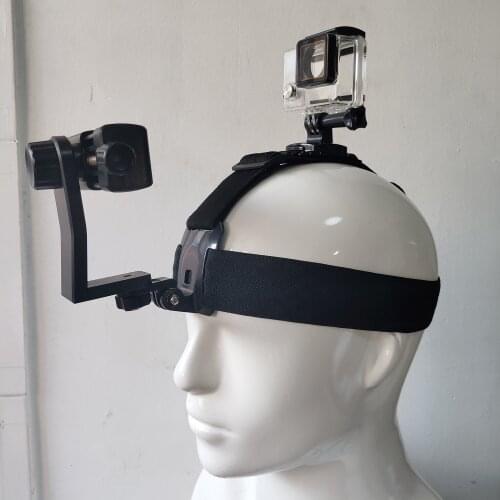 360 degree Rotation Adjustable Head Strap Belt Double Mount for cellphone clip adjustable For GoPro Hero SJ4000 Xiaoyi