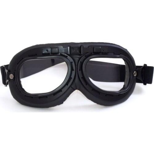 Retro Motocross Motorbike Clear Vintage WWII Pilot Goggles Jet Aviator Scooter Glasses Motorcycle Pilot Goggles For Helmet T01