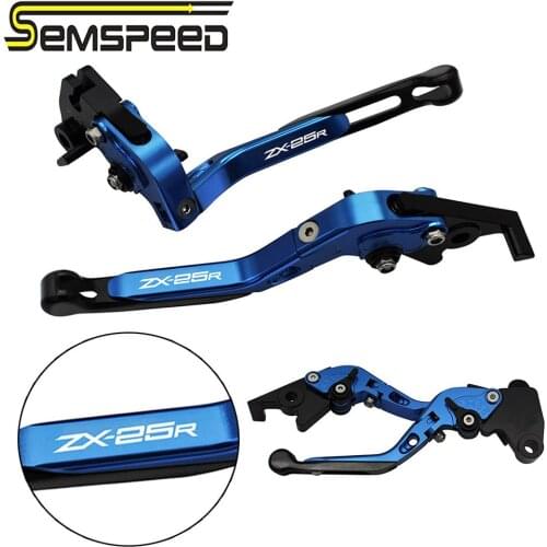 SEMSPEED with ZX-25R Logo CNC Foldable Extendable Brake Clutch Levers New Parts For Kawasaki ZX25R Motorcycle Brakes Accessories
