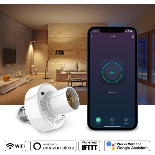 Smart Light RF 433MHz Wireless Control Light Holder E27 Universal WiFi Light Lamp Bulbs Holder Smart Home Switch IOS Android