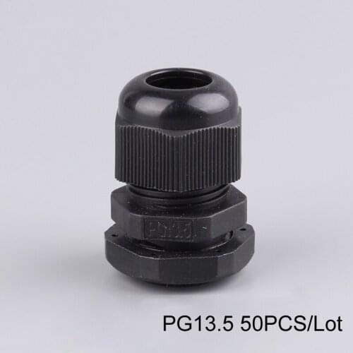 50PCS/Lot PG13.5 6-12mm Nylon Waterproof Cable Gland