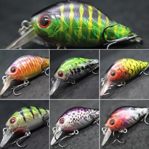 WLure 5.6cm 7g Tiny Crankbait Variant Colors 0.5 Meter Depth 2 #8 Treble Hooks Carp Wide Wobble Fishing Lure C564