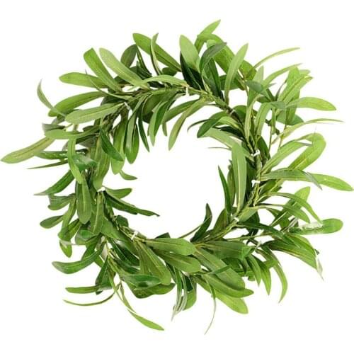 Green Simulate Olive Branch Shape Wreath for Party Decoration Photos Props