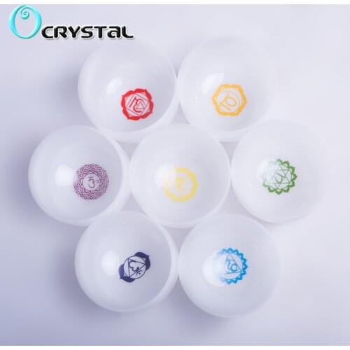 1PC 10inch Chakra Pattern Design Tuned Third Eye Crown Root Sacral Solar Heart Throat Crystal Quartz Singing Bowl Meditation