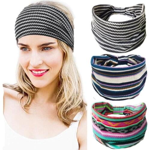 1PC Headwear Yoga Run Bandage Hair Bands Headbands Wide HeadwrapCotton Women Headpiece Stretch Hot Sale Turban Hair Accessories