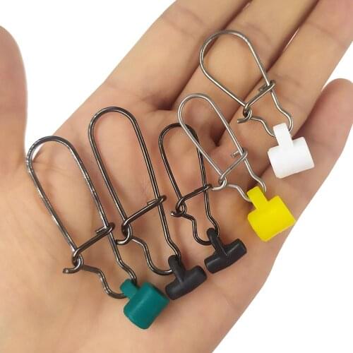 20-pieces Fishing Swivels Catfish Sinker Slide #6 #8 Duolock Snap Braid-Friendly Sinker Slides Carp Fishing Accessories