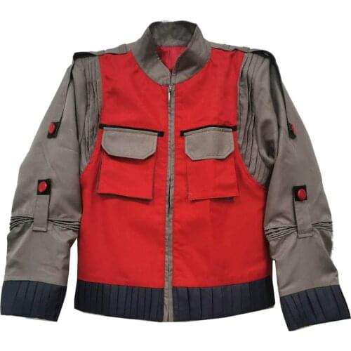 2020 Film back to the future Cosplay jacket Jr Marlene Seamus Marty McFly outerwear mens Halloween carnival costume any Size