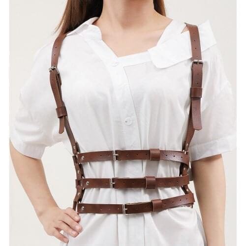 2021 Women Sexy harness belt Faux Leather Body Bondage Cage Sculpting Harness Waist Belt Straps Suspenders Belt