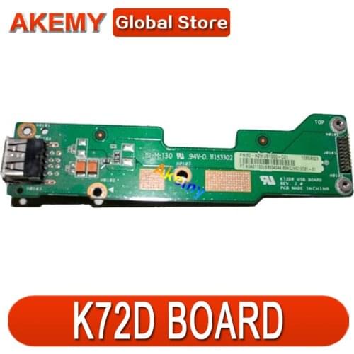 AK FOR K72 K72DR K72DY K72D K72JR K72JT K72JU USB Socket Board 60-NZWUS1000-C01 WORKS