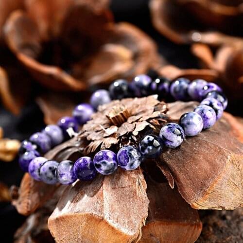 5 Style Charm Men Multicolor 8mm Natural Stone Elastic Beads Bracelet Ethnic Yoga Prayer Bracelet For Women Jewelry Gift AB371