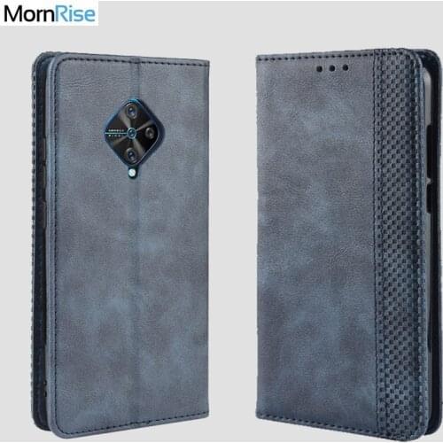 For VIVO S1 Pro / V17 EU Case Book Wallet Vintage Magnetic Leather Flip Cover Card Stand Soft Cover Luxury Mobile Phone Bags