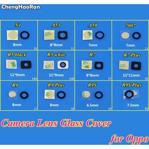 ChengHaoRan For OPPO N1 A53 A59 7007 R5 R7 R7plus R9 R9S Plus New Rear Camera Glass Lens Cover Repair Parts