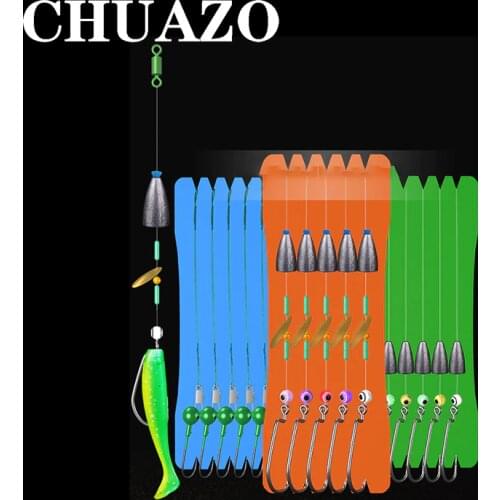 CHUAZO Texas Fishing Bait Sequin Set Combination 3g 5g 7g 10g Carp Ocean Boat Fishing Fishing Accessories
