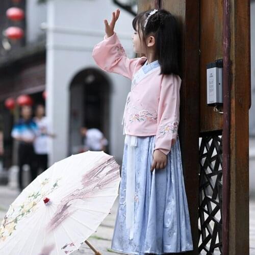 H2541 Children Cosplay Costumes Child Performance Clothes Girls Ancient Antique Hanfu Clothing Halloween Chinese Princess Suit