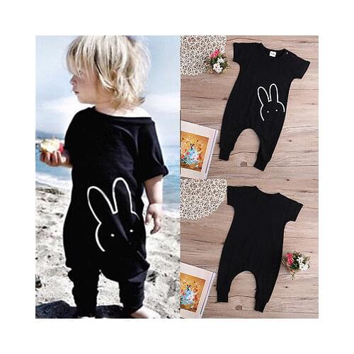 Newborn Infant Baby Boy Girl Short Sleeve Romper Toddler Jumpsuit Playsuit Clothes 3M-4Y