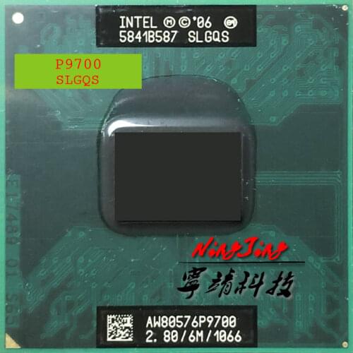 Intel Core 2 Duo Mobile P9700 SLGQS 2.8 GHz Dual-Core Dual-Thread CPU Processor 6M 25W Socket P