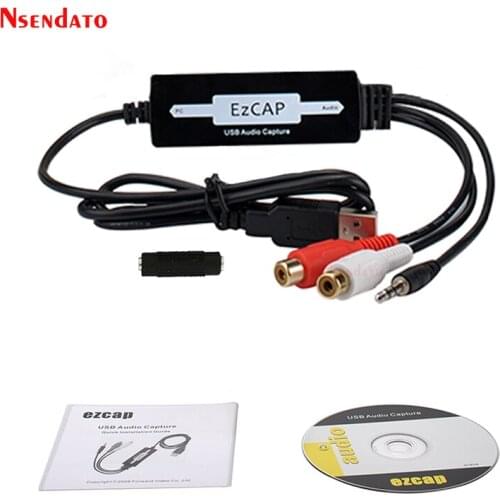 EZCAP USB Audio Capture plate Card Convert CD Tape old Analog Music Cassette to MP3 Record Audio Card to Digital For Mac/Window8