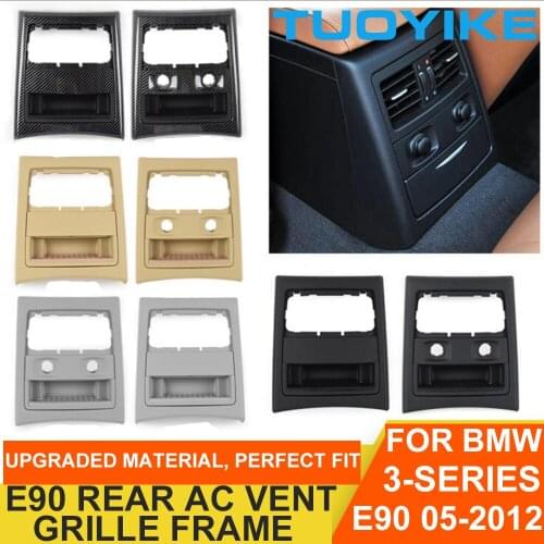 Car Rear AC Air Conditioning Fresh Vent Grille Frame Panel Trim Replace Black Beige Gray For BMW 3-Series E90 E91 E92 2005-2012