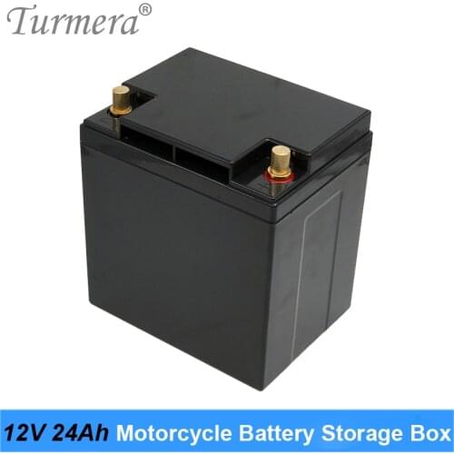 Turmera 12V 24Ah Motorcycle Battery Storage Box M6 Screw Apply to 24V 48V Solar Energy System or Uninterrupted Power Supply Use