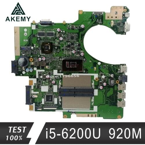 P553UJ Motherboard i5-6200U NVIDIA 920M For Asus PRO553U PRO553UJ Laptop motherboard P553UJ Mainboard P553UJ Motherboard