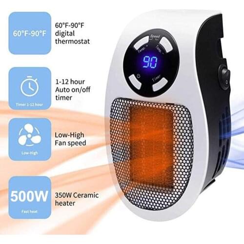 Mini Heater Small Desktop Ultra-quiet Cute Warm Fan Heater Electric Heater Home Office Wall Heating Stove Radiator