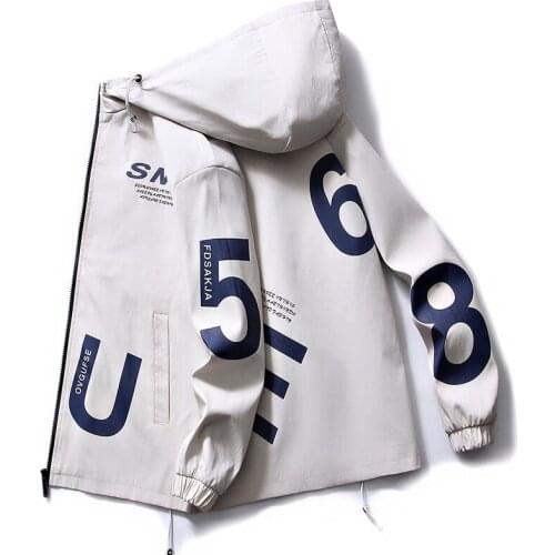 Fashion Autumn Male Mens jacket Jackets Hoodies Thin Preppy harajuku Parka College Teenager Student Outwear Coat Patchwork