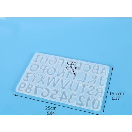 Cartoon Smile Face Alphabet Crystal Resin Mold DIY Letter Number Silicone Mould AXYD