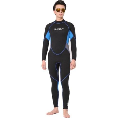 New 2017 Mens Outdoor Sun UV Protection 2.5mm Neoprene Wetsuit Male Long Sleeve Diving Swimming Suit One Piece Wet Suits