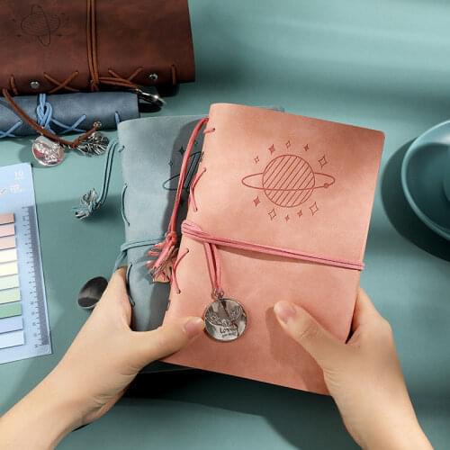 2021 New Retro Cute Notebook Diary Notepad Vintage Imitation Leather Note Book Replaceable Stationery Gift Traveler Journal