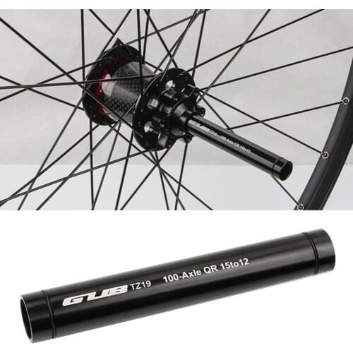 GUB TZ19 Front Hub Axis High Precision Simple Installation 15 to 12mm Practical Bike Front Hub Thru Axle for Garage Bicycle Fork