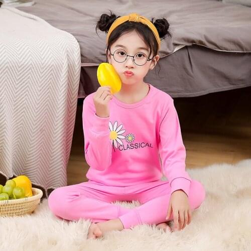 Teenage Girls Pajamas New Autumn Long-sleeved Childrens Clothing Boys Sleepwear Cotton Pyjamas Sets For Kids 6 8 9 10 12 Years