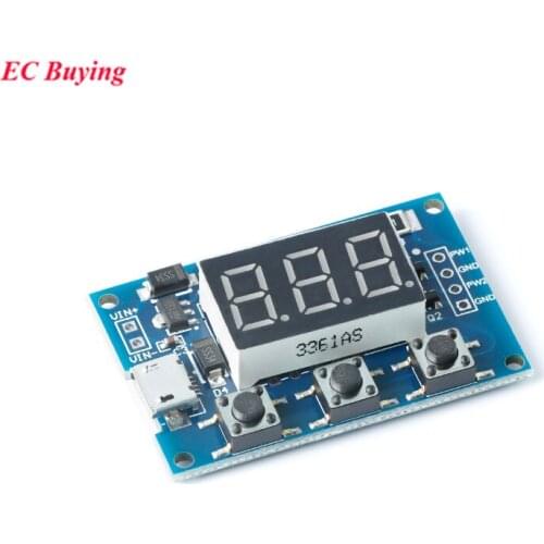 DC 5-30V Micro USB 5V Power Independent PWM Generator 2 Channel Dual Way Digital LED Duty Cycle Pulse Frequency Board Module