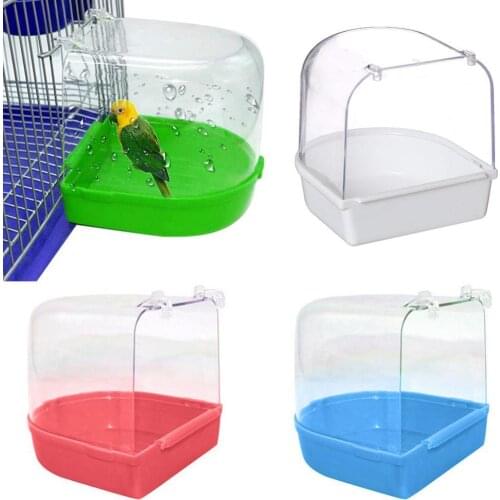 Pet Bird Parrot Transparent Bathing Tub Bathtub Shower Box Hanging Cage Decor Bathing Tub Bathtub Shower Box Hanging Cage Decor