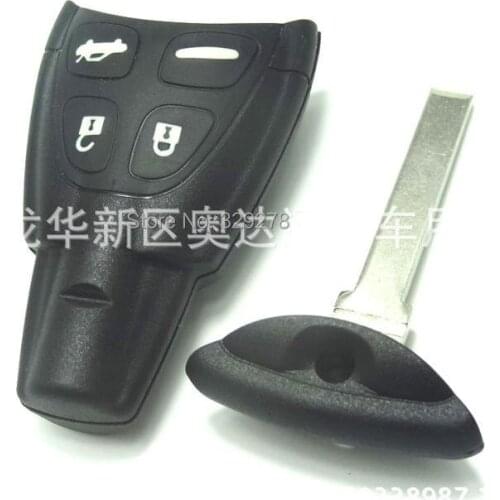 10pcs/lot Remote Key Shell for SAAB 9-3 9-5 93 95 2009 Plus Smart Key Case 4 Buttons Fob For Saab LTQSAAM433TX