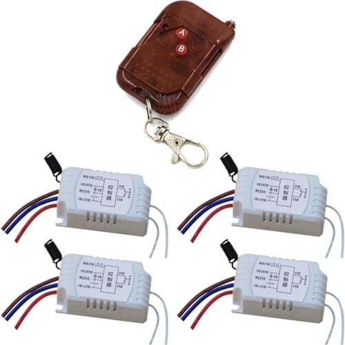 Good Price Manual Wireless Smart Remote Control Switch and 4 pcs Receiver AC220V 315/433MHZ