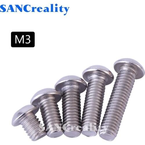 M3 Hexagon Hex Socket Head Button Allen Bolt Screw 304 Stainless Steel