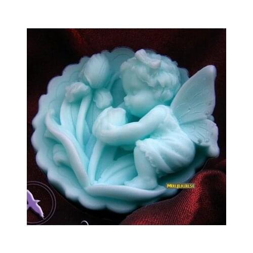 Handmade Soap Silicone Mold SEX breast gel silica Moulds Candle Molds Polymer Clay Craft angel and tulip